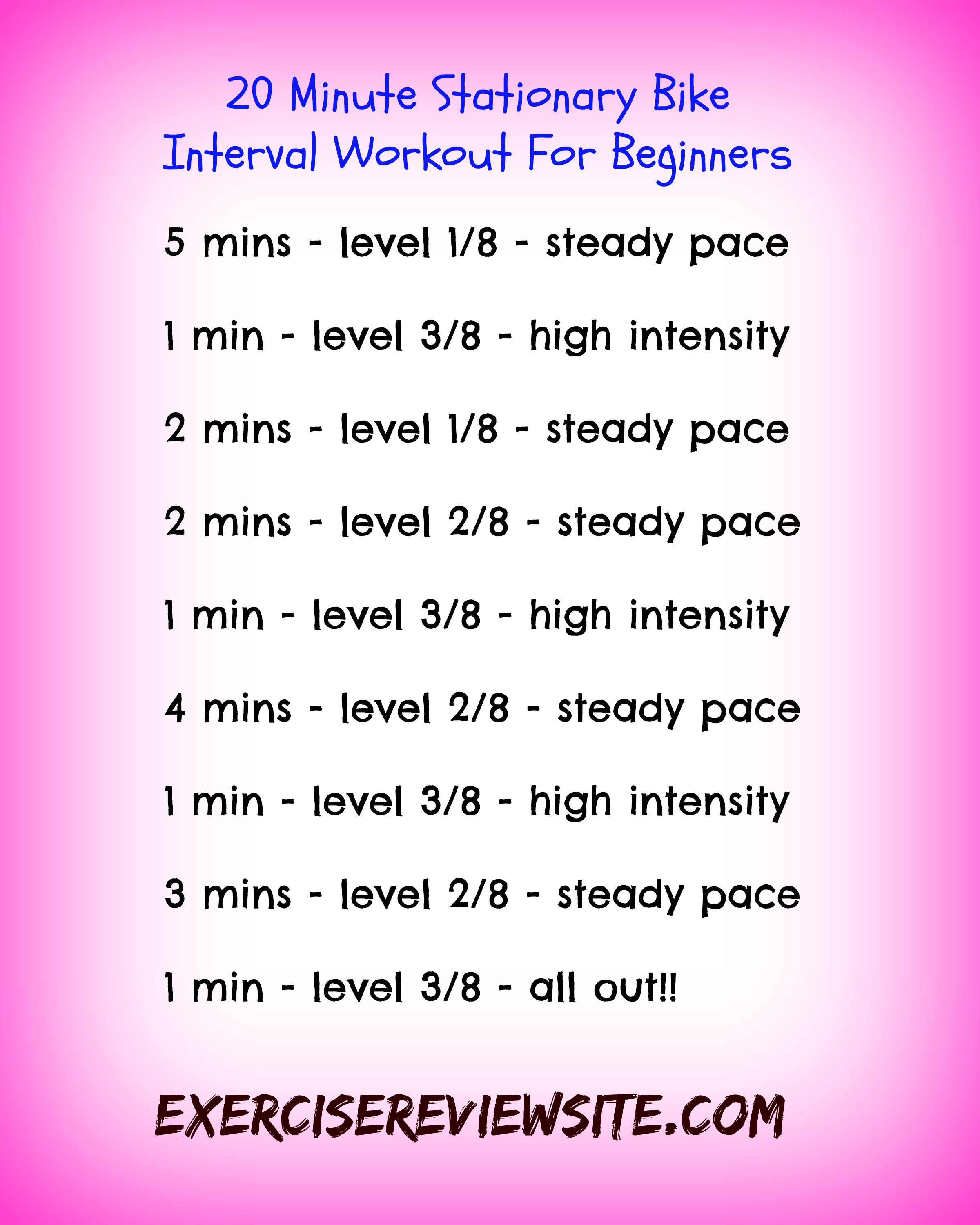 How To Do Interval Training On A Stationary Exercise Bike